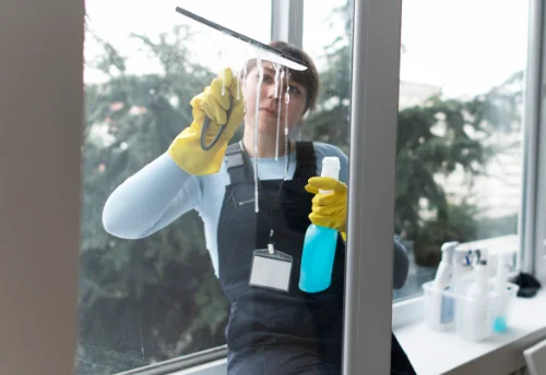 Nettoyage de vitres intérieures et extérieures au Breuil-en-Auge